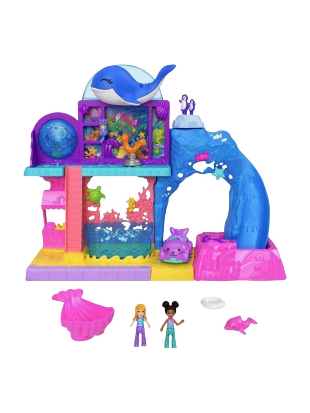 Mattel Polly Pocket Pollyville Aquarium Starring Shani Playset